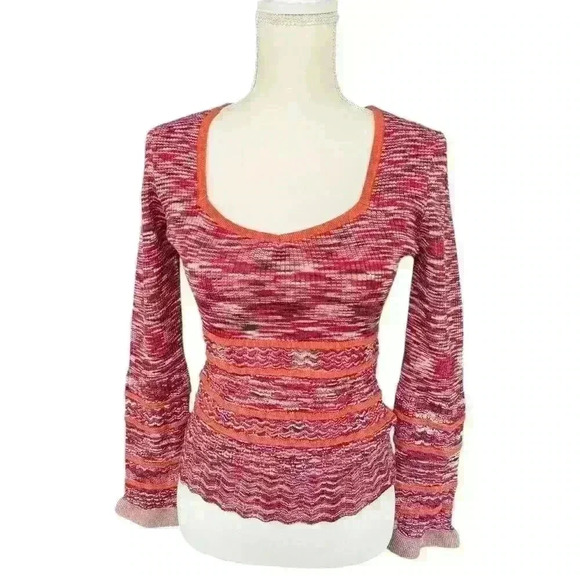 Sam Edelman - Cathy Ruffle Cuff Scoop Neck Sweater - Size Small - Picture 1 of 4